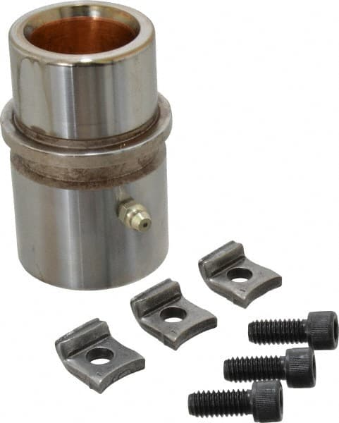 Dayton Lamina - 1-1/4" ID x 3-1/8" OAL, Steel, Bronze Plated Die & Mold Shoulder Bushing - Shoulder, 1.94" Bottom OD, 1-3/4" Top OD, 2.095" Collar OD, 2" Under Collar, 1-1/8" Above Collar - Exact Tooling