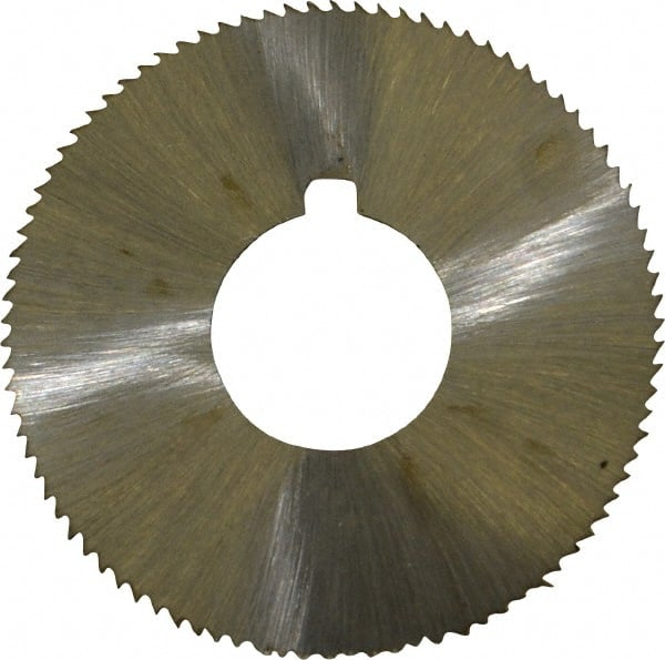 Value Collection - 1-3/4" Diam x 0.057" Blade Thickness x 5/8" Arbor Hole Diam, 90 Tooth Slitting and Slotting Saw - Arbor Connection, Right Hand, Uncoated, High Speed Steel, Concave Ground, Contains Keyway - Exact Tooling