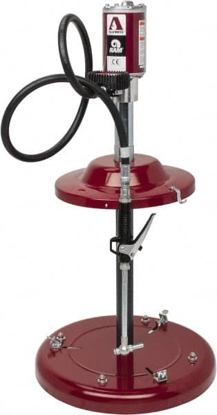Alemite - Oil Lubrication 4 Gal/min Flow Steel, Aluminum & Stainless Steel Air-Operated Pump - For 120 Lb & 16 Gal Container, Use with Cutting Oil, Gear Oil, Hydraulic Oil, Machine Coolants, Motor Oil, Petroleum-Based Fluids & Transmission Fluid - Exact Tooling