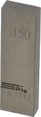 SPI - 0.15" Rectangular Steel Gage Block - Accuracy Grade 0, Includes NIST Traceability Certification - Exact Tooling