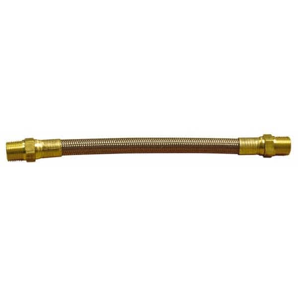 Made in USA - 36" OAL, 5/16" ID, 2,500 Max psi, Flexible Metal Hose Assembly - Exact Tooling