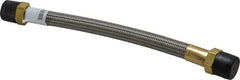 Made in USA - 12" OAL, 5/8" ID, 1,200 Max psi, Flexible Metal Hose Assembly - Exact Tooling