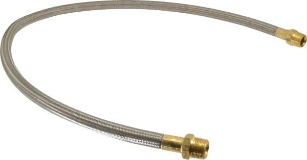 Made in USA - 48" OAL, 5/8" ID, 1,200 Max psi, Flexible Metal Hose Assembly - Exact Tooling