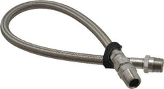 Made in USA - 24" OAL, 1/2" ID, 1,500 Max psi, Flexible Metal Hose Assembly - Exact Tooling