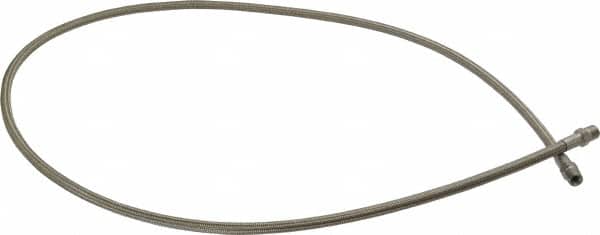 Made in USA - 48" OAL, 3/16" ID, 3,000 Max psi, Flexible Metal Hose Assembly - Exact Tooling