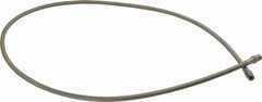 Made in USA - 48" OAL, 3/16" ID, 3,000 Max psi, Flexible Metal Hose Assembly - Exact Tooling