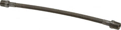 Made in USA - 12" OAL, 5/16" ID, 2,500 Max psi, Flexible Metal Hose Assembly - Exact Tooling