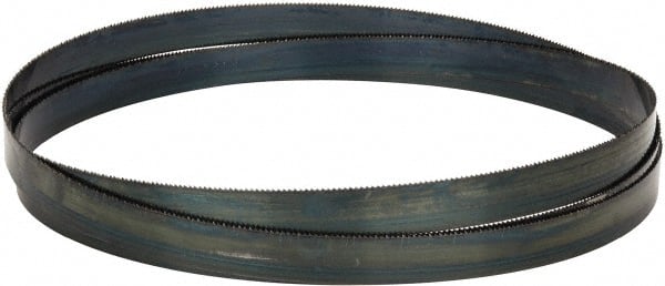 Starrett - 10 TPI, 10' 8" Long x 1" Wide x 0.035" Thick, Welded Band Saw Blade - Carbon Steel, Toothed Edge, Raker Tooth Set, Flexible Back, Contour Cutting - Exact Tooling