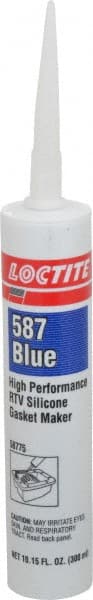 Loctite - 300 mL Cartridge Blue RTV Silicone Joint Sealant - 30 min Tack Free Dry Time, 24 hr Full Cure Time, Series 587 - Exact Tooling