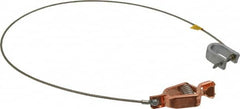 Hubbell Workplace - 19 AWG, 3 Ft., Alligator Clip, C-Clamp, Grounding Cable with Clamps - Noninsulated, Federal Specification A-A-59466-010 - Exact Tooling