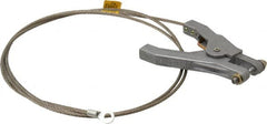 Hubbell Workplace - 19 AWG, 5 Ft., Hand Clamp, Terminal, Grounding Cable with Clamps - Noninsulated - Exact Tooling