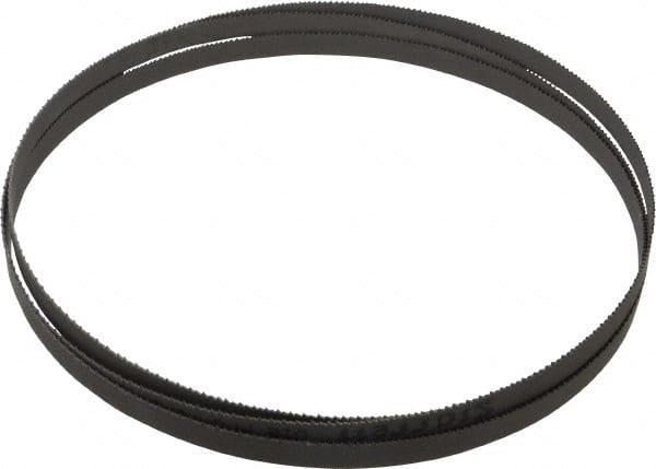 Starrett - 10 to 14 TPI, 7' 5" Long x 1/2" Wide x 0.035" Thick, Welded Band Saw Blade - Bi-Metal, Toothed Edge, Raker Tooth Set, Contour Cutting - Exact Tooling