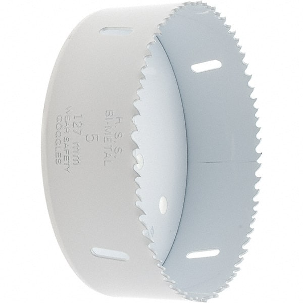 Value Collection - 5" Diam, 1-1/2" Cutting Depth, Hole Saw - Bi-Metal Saw, Toothed Edge - Exact Tooling