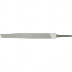 Stanley - 8" Long, Bastard Cut, Flat American-Pattern File - Single Cut, 1/4" Overall Thickness - Exact Tooling