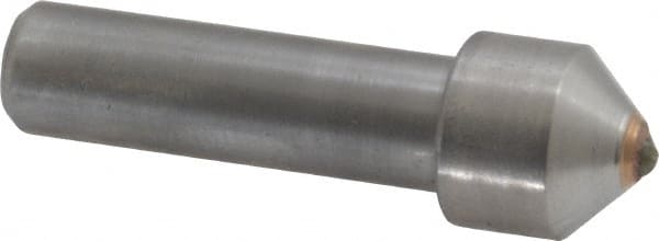 Made in USA - 1/2 Carat Single Point Diamond Dresser - 1-1/2" Long x 7/16" Shank Diam, 5/8" Diam x 5/8" Thick Head - Exact Tooling