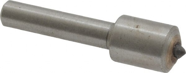 Value Collection - 1 Carat Single Point Diamond Dresser - 1-1/8" Long x 1/4" Shank Diam, 7/16" Diam x 5/8" Thick Head - Exact Tooling