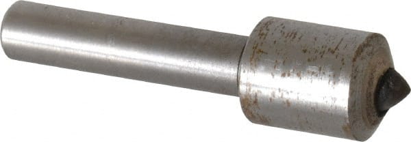 Value Collection - 1-1/2 Carat Single Point Diamond Dresser - 1-1/8" Long x 1/4" Shank Diam, 7/16" Diam x 5/8" Thick Head - Exact Tooling