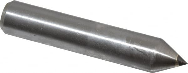 Made in USA - 1/2 Carat Single Pencil Point Diamond Dresser - 2" Long x 3/8" Shank Diam, 60° Included Angle - Exact Tooling