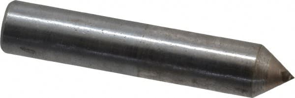 Made in USA - 1/3 Carat Single Pencil Point Diamond Dresser - 2" Long x 3/8" Shank Diam, 75° Included Angle - Exact Tooling