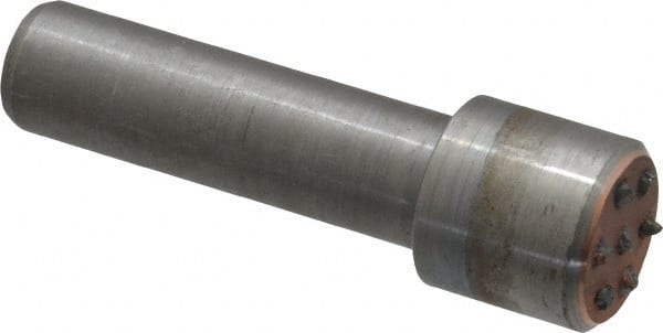 Made in USA - 4 Carat Multi-Point Diamond Dresser - 1-1/2" Long x 7/16" Shank Diam, 5/8" Diam x 5/8" Thick Head, Contains 7 Stones - Exact Tooling