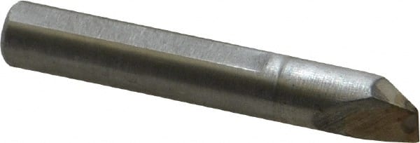 Made in USA - 0.015" Single Point Diamond Dresser - 1-9/16" Long x 1/4" Shank Diam, 40° Included Angle - Exact Tooling