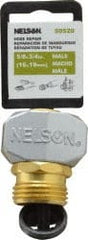 Nelson - 5/8 & 3/4 Garden Hose Fitting - Brass & Metal, Male Connector - Exact Tooling