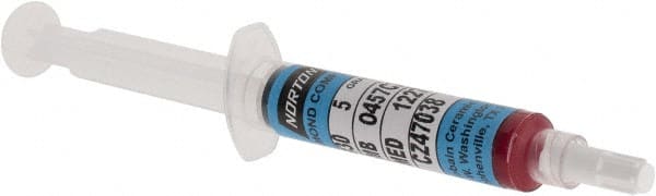 Norton - 5 g Diamond Grit Compound - Compound Grade Fine, Grade 30, 600 Grit, Red, For Light Dimension, Use on Ceramic, General Purpose & Metal - Exact Tooling
