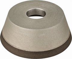 Made in USA - 5" Diam, 1-1/4" Hole Size, 1-3/4" Overall Thickness, 220 Grit, Type 11 Tool & Cutter Grinding Wheel - Very Fine Grade, Diamond - Exact Tooling