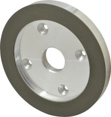 Made in USA - 6" Diam, 1-1/4" Hole Size, 3/4" Overall Thickness, 220 Grit, Type 6 Tool & Cutter Grinding Wheel - Very Fine Grade, Diamond - Exact Tooling