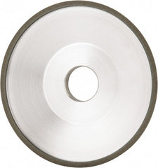 Made in USA - 6" Diam, 1-1/4" Hole Size, 1" Overall Thickness, 100 Grit, Type 12 Tool & Cutter Grinding Wheel - Fine Grade, Diamond - Exact Tooling