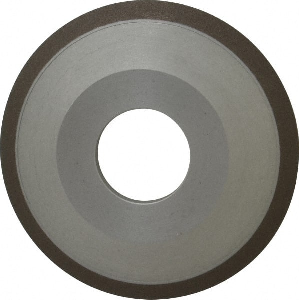 Made in USA - 4" Diam, 1-1/4" Hole Size, 1/2" Overall Thickness, 150 Grit, Type 12 Tool & Cutter Grinding Wheel - Very Fine Grade, Diamond - Exact Tooling