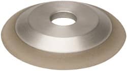 Made in USA - 6" Diam, 1-1/4" Hole Size, 3/4" Overall Thickness, 100 Grit, Type 12 Tool & Cutter Grinding Wheel - Fine Grade, Diamond - Exact Tooling