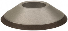 Made in USA - 3-1/2" Diam, 1-1/4" Hole Size, 3/4" Overall Thickness, 220 Grit, Type 15 Tool & Cutter Grinding Wheel - Very Fine Grade, Diamond - Exact Tooling