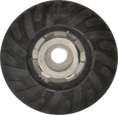 Made in USA - 4" Diam Disc Backing Ribbed Backing Pad - Soft Density, 13,500 RPM - Exact Tooling