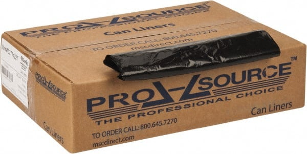 PRO-SOURCE - 1.35 mil Thick, Heavy-Duty Trash Bags - 33" Wide x 40" High, Black - Exact Tooling