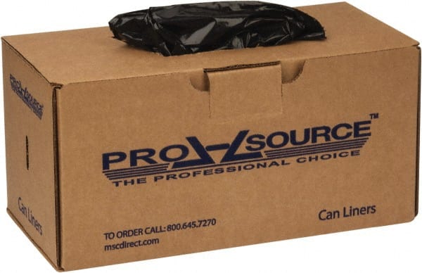 PRO-SOURCE - 1.55 mil Thick, Heavy-Duty Trash Bags - 39" Wide x 46" High, Black - Exact Tooling
