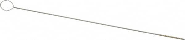 PRO-SOURCE - 1/2" Long x 1/32" Diam Brass Twisted Wire Bristle Brush - Single Spiral, 4" OAL, 0.003" Wire Diam, 0.025" Shank Diam - Exact Tooling