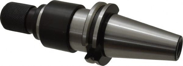 Collis Tool - CAT40 Taper Shank Tension & Compression Tapping Chuck - #0 to 9/16" Tap Capacity, 4.88" Projection, Size 1 Adapter, Quick Change - Exact Tooling