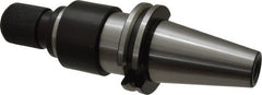 Collis Tool - CAT40 Taper Shank Tension & Compression Tapping Chuck - #0 to 9/16" Tap Capacity, 4.88" Projection, Size 1 Adapter, Quick Change - Exact Tooling