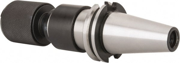 Collis Tool - CAT40 Taper Shank Tension & Compression Tapping Chuck - #0 to 7/8" Tap Capacity, 5.76" Projection, Size 2 Adapter, Quick Change - Exact Tooling