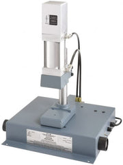 JT&M - 3/4" Ram, 3-3/16" Throat Depth, 660 Lb Pneumatic Arbor Press - 8-5/16" Max Work Height x 16" Max Work Width, 18.38" Base Width x 16.12" Base Depth - Exact Tooling