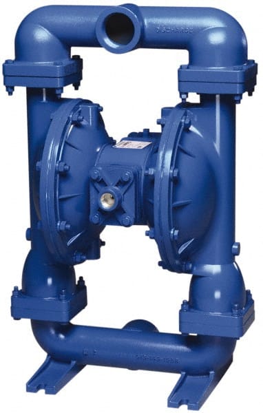 SandPIPER - 2" NPT, Metallic, Air Operated Diaphragm Pump - PTFE Diaphragm, Aluminum Housing - Exact Tooling