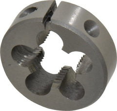 Interstate - 3/8-18 NPS Thread, Round Pipe Die - 1-1/2" Outside Diam, High Speed Steel - Exact Tooling