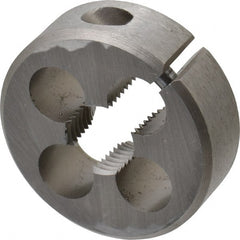 Irwin Hanson - 1/4-18 NPT Thread, Round Pipe Die - 1-1/2" Outside Diam, Carbon Steel - Exact Tooling