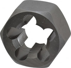 Irwin Hanson - 1-12 UNF Thread, 1-13/16" Hex, Right Hand Thread, Hex Rethreading Die - Carbon Steel, 1" Thick - Exact Tooling