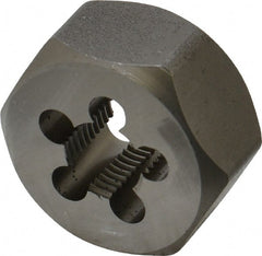 Irwin Hanson - 1/4-18 NPT Thread, Hex Pipe Die - 1-1/4" Outside Diam, Carbon Steel - Exact Tooling