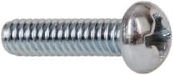 Value Collection - #5-40 UNC, 1/2" Length Under Head Phillips Drive Machine Screw - Round Head, Grade J82 Steel, Zinc-Plated Finish, Without Washer - Exact Tooling