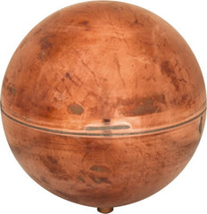 Watts - 6" Diam, External Thread Connection, Metal Float - 1/4-20 Thread, Copper - Exact Tooling