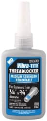 Vibra-Tite - 50 mL Bottle, Blue, Medium Strength Liquid Threadlocker - Series 121, 24 hr Full Cure Time, Hand Tool Removal - Exact Tooling