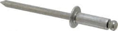 Marson - Button Head Aluminum Open End Blind Rivet - Aluminum Mandrel, 0.251" to 3/8" Grip, 3/8" Head Diam, 0.192" to 0.196" Hole Diam, 0.575" Length Under Head, 3/16" Body Diam - Exact Tooling